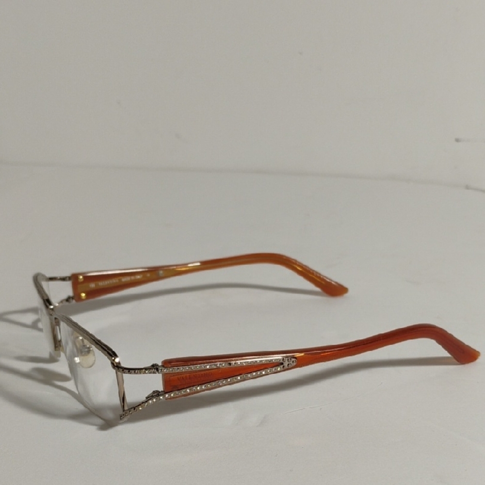 Valentino 135V 5515/U Ongf Silver Frame Glasses with Orange Accents Frames Only